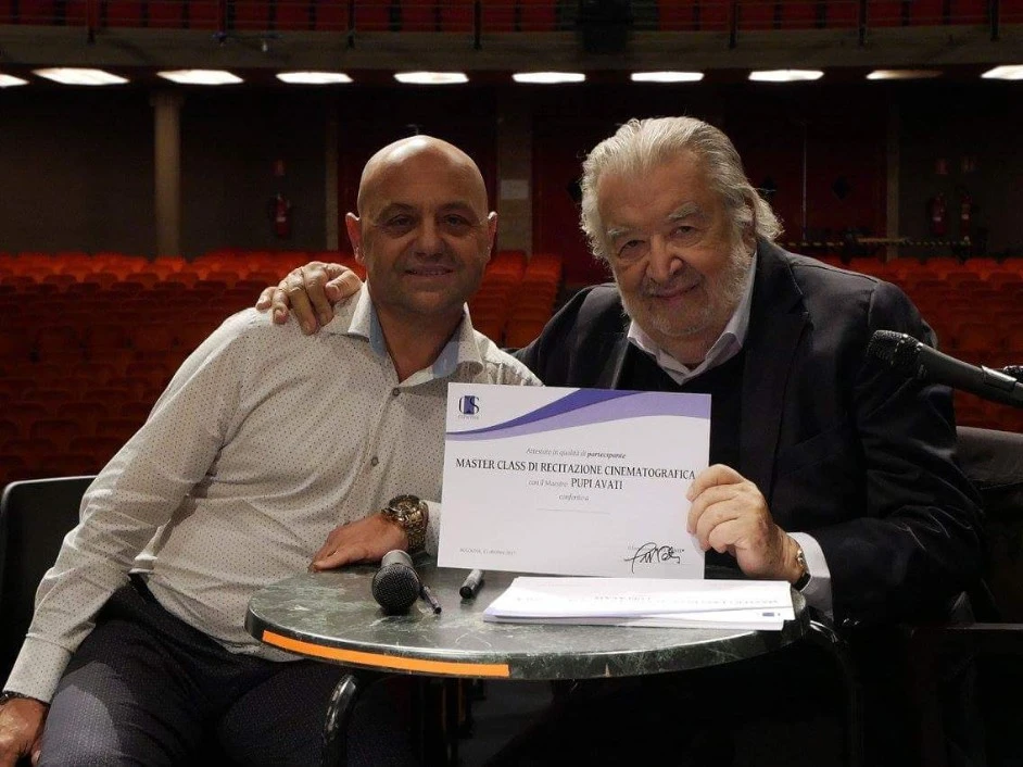 Pierino Ampellio con Pupi Avati