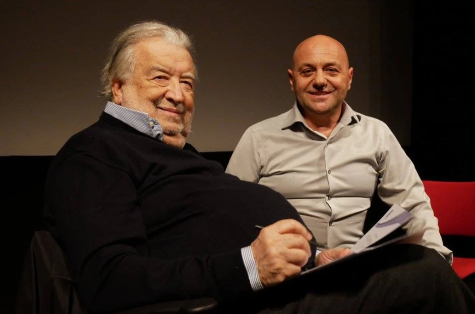 Pierino Ampellio e Pupi Avati durante un incontro pubblico