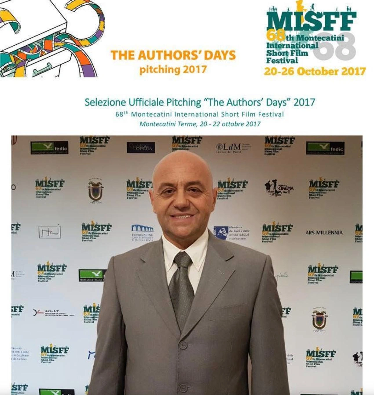 Pierino Ampellio al 68° Montecatini International Short Film Festival, selezione ufficiale pitching The Authors’ Days 2017